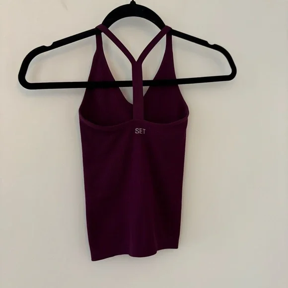 Set Active Ribbed Racerback Tank Top - Picture 3 of 4